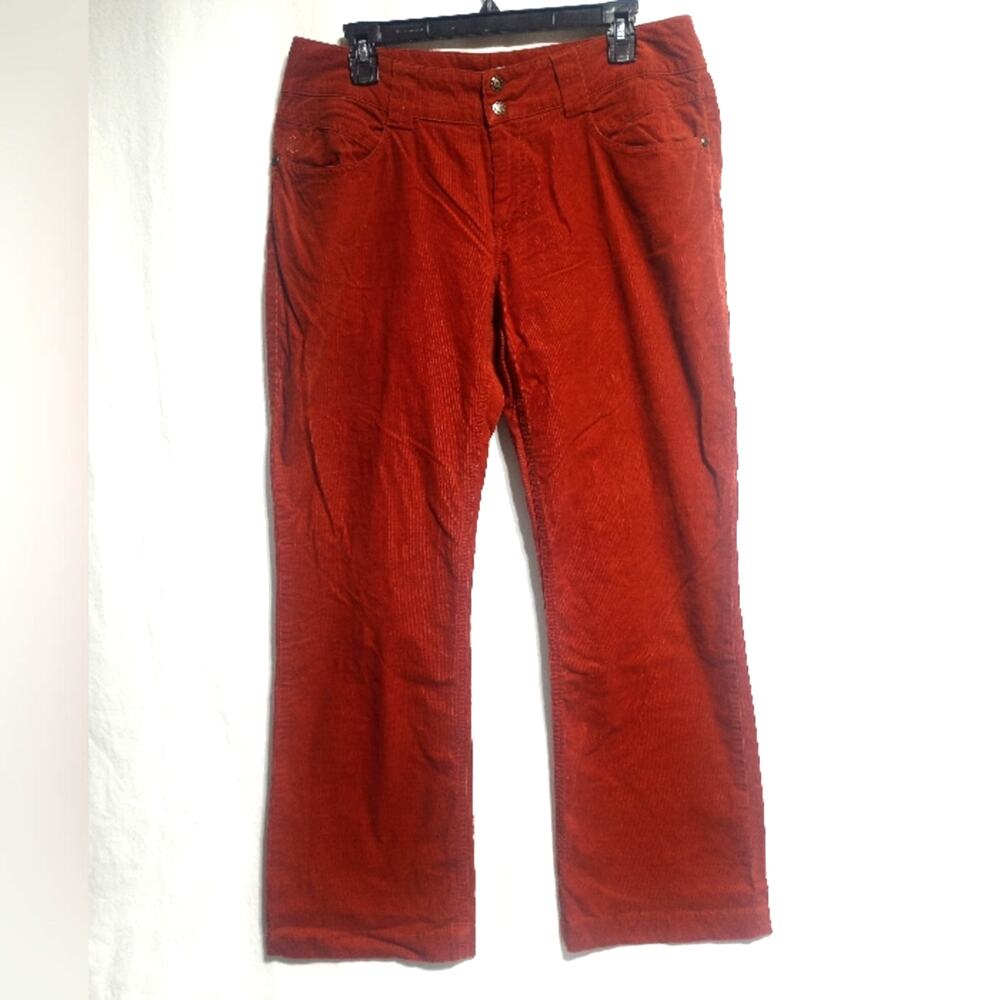 Sahalie Woman's Orange Corduroy Pants Size 8 Boho Indie Dark Academia